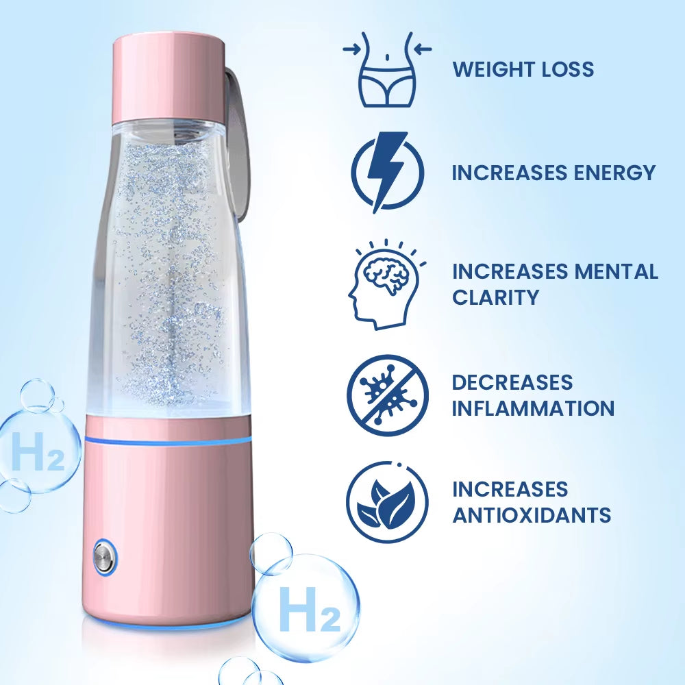5000PPB Hydrogen Water Bottle 3 in 1 Hydrogen Water Bottle Generator Device SPE/PEM Molecular Hydrogen Rich Water Cup Maker