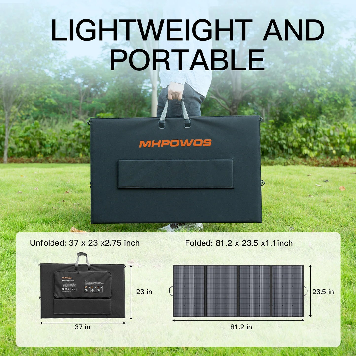 Portable Solar Panel for Power Stations, 31V Solar Charger 400W Outdoor Emergency Backup Power Supply for RV Camping