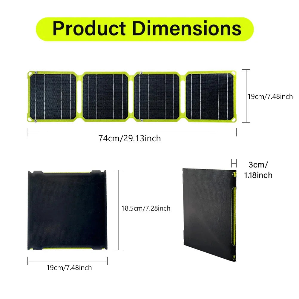 30W/40W 5V Portable Solar Panel Battery Phone Charger Foldable Mobile Power Bank Charger for Cell Phone Power Banks Flashlight