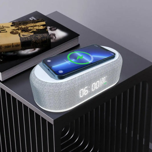 Alarm Clock with Wireless Charging Alarm Clock with Built-In Wireless Charger Wireless Charging Digital Alarm Clock for Fast