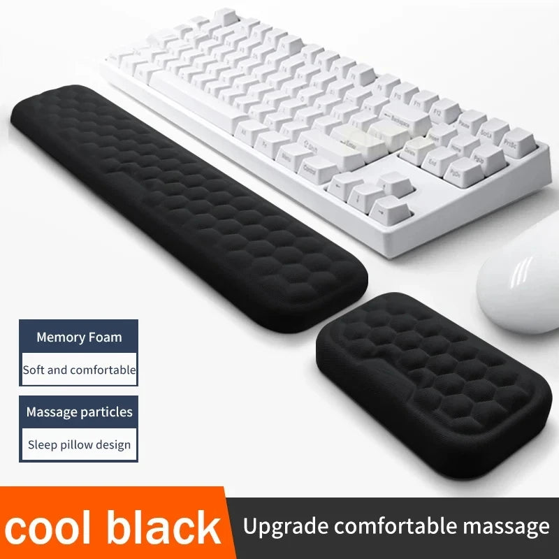 Keyboard Wrist Rest Memory Foam Keyboard Mouse Wrist Rest Ergonomic Design Wrist Pad for Computer Keyboard Laptop Wrist