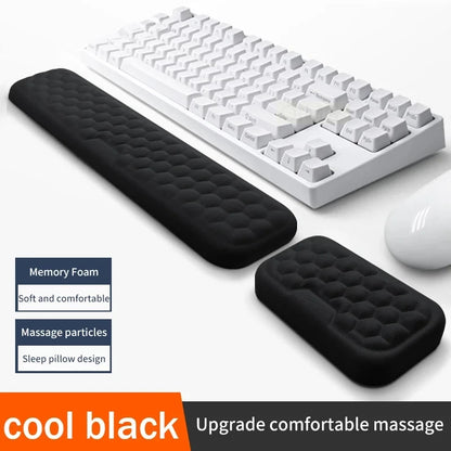 Keyboard Wrist Rest Memory Foam Keyboard Mouse Wrist Rest Ergonomic Design Wrist Pad for Computer Keyboard Laptop Wrist