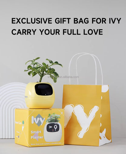 LED Tuya Cute AI Lvy Smart Plant Mini Intelligent Smart Planter Pot Robot Smart Flower Pots with Sensor Light