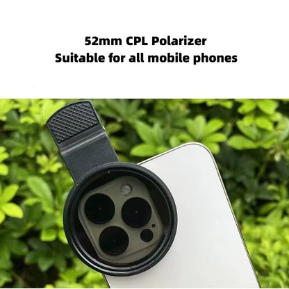 High Quality Reduce Reflected Light of Tattoos with 52Mm Cpl for Cellphone Lens Circular Polarizing Filter Compatible Any Phone