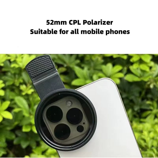 High Quality Reduce Reflected Light of Tattoos with 52Mm Cpl for Cellphone Lens Circular Polarizing Filter Compatible Any Phone